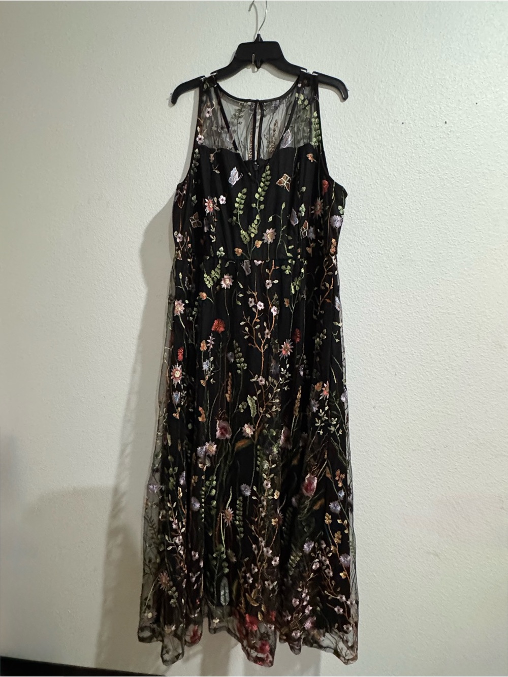 torrid Black Floral Embroidered Maxi Dress